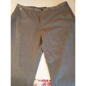 Haggar Classic Fit Premium No Iron Khaki Pants Men 44 x 32 Heather Grey‎ NWT